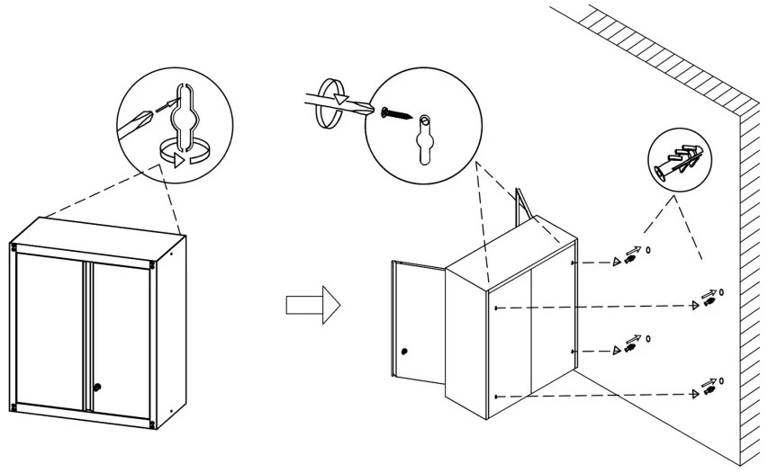 UNBRANDED YXX-X036 Metal Adjustable Shelf Bathroom Storage Wall Cabinet - Fig 8