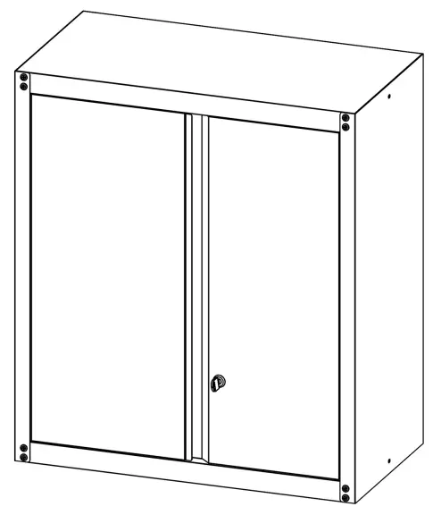 UNBRANDED YXX-X036 Metal Adjustable Shelf Bathroom Storage Wall Cabinet