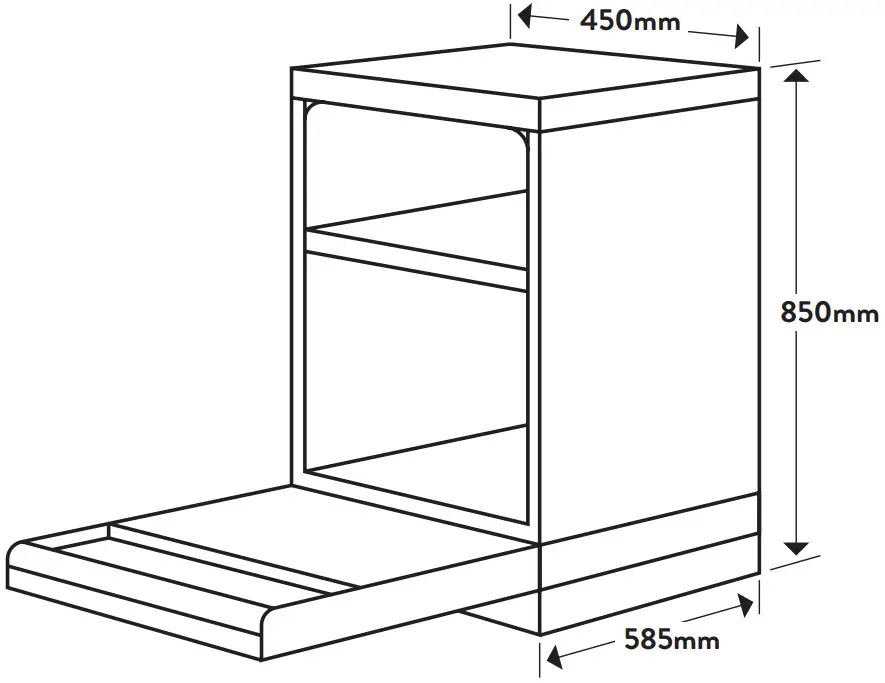 Omega ODW300XN Slimline Freestanding Dishwasher - fig 1