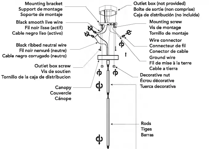 globe-65783-2-Light-Matte-Brass-Convertible-Chandelier-02