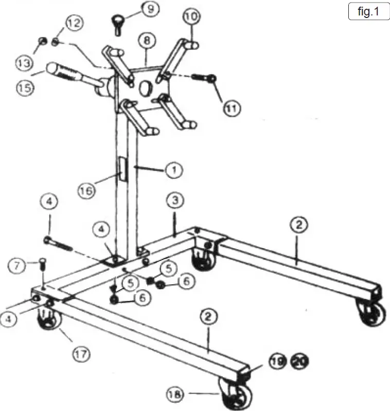 SEALEY ES550.V3 550KG Engine Stand 01