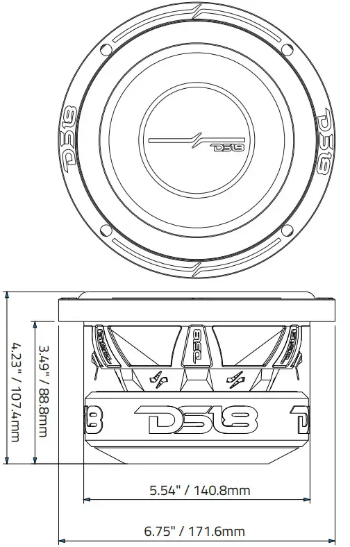 DS18 ZR6 2D 6 5 Inch Subwoofer - Figure 1