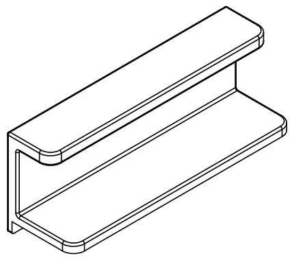 robern EDGEPULL 84 Edge Mount Pull Handle Kit