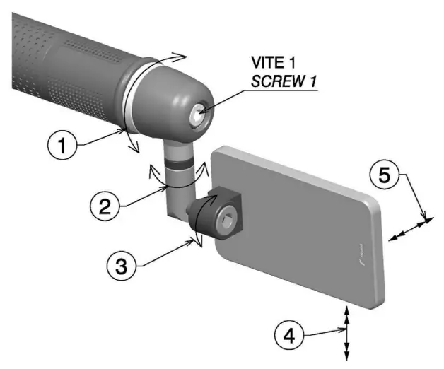 rizoma BS211 Quantum End Rearview Mirror fig 2