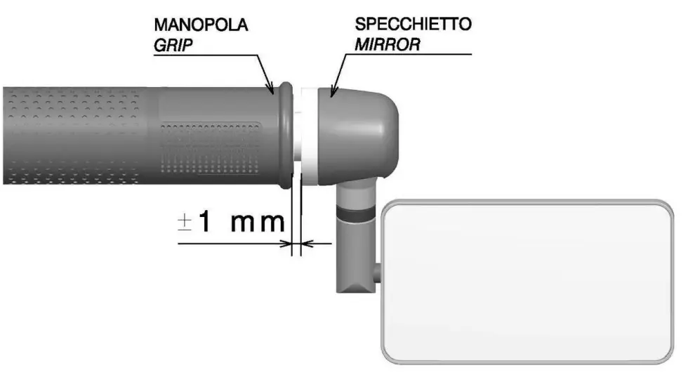 rizoma BS211 Quantum End Rearview Mirror fig 3
