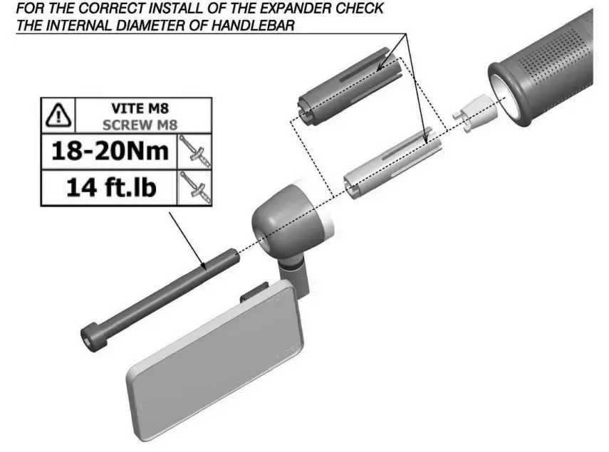 rizoma BS211 Quantum End Rearview Mirror fig 4