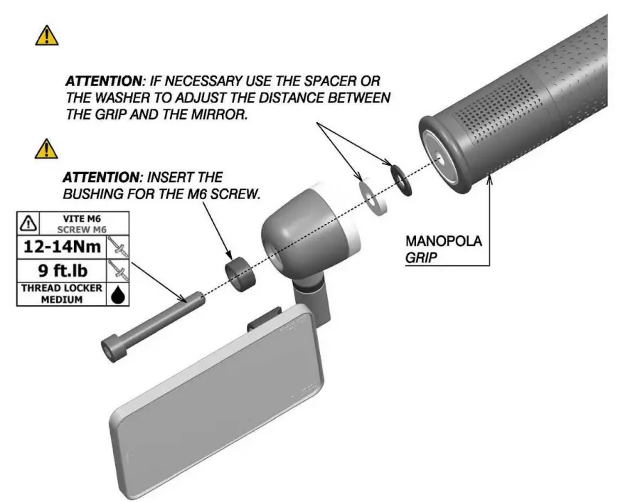 rizoma BS211 Quantum End Rearview Mirror fig 5