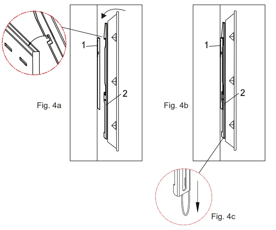 Atak AXF2675 Fixed Flat Panel Wall Mount - Fig. 4a