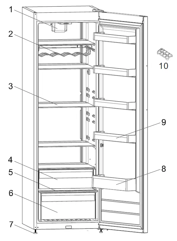 GRAM KS441862 Fresh 4000 60cm white Refrigerator 9