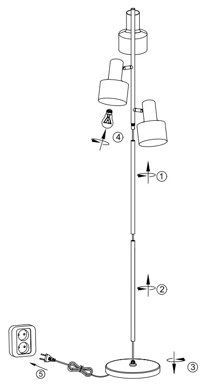 ANETA LIGHTING 19203 Ferdinand Floor Lamp