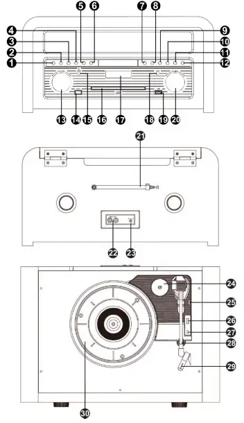 FENTON 102.186 MEMPHIS Vintage Player - Fig