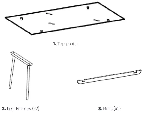 MATT BLATT MBVALPGDT6A Valparaiso Glass Dinning Table - components