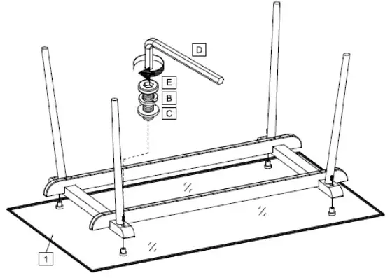 MATT BLATT MBVALPGDT6A Valparaiso Glass Dinning Table - step 2