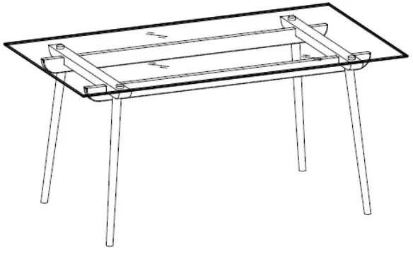 MATT BLATT MBVALPGDT6A Valparaiso Glass Dinning Table - step 4