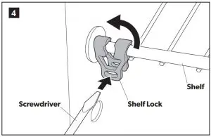 Removing and replacing the shelves