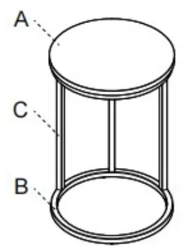 THE-HOME-DEPOT-ST725B-247-Golden-Metal-Outdoor-Side-Table-with-Round-Marble-Color-Top-fig-1