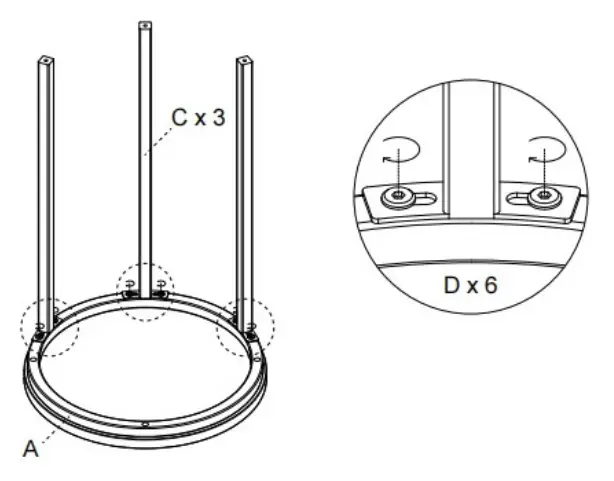 THE-HOME-DEPOT-ST725B-247-Golden-Metal-Outdoor-Side-Table-with-Round-Marble-Color-Top-fig-3