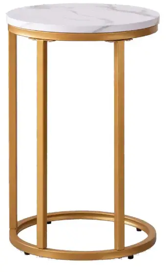 THE-HOME-DEPOT-ST725B-247-Golden-Metal-Outdoor-Side-Table-with-Round-Marble-Color-Top-product