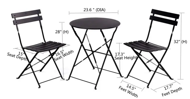 THE HOME-DEPOT-DB-PD0102HP6TLU-Yellow-3-Piece-Metal-Round-28-Inch-Outdoor-Bistro-Set-fig-1