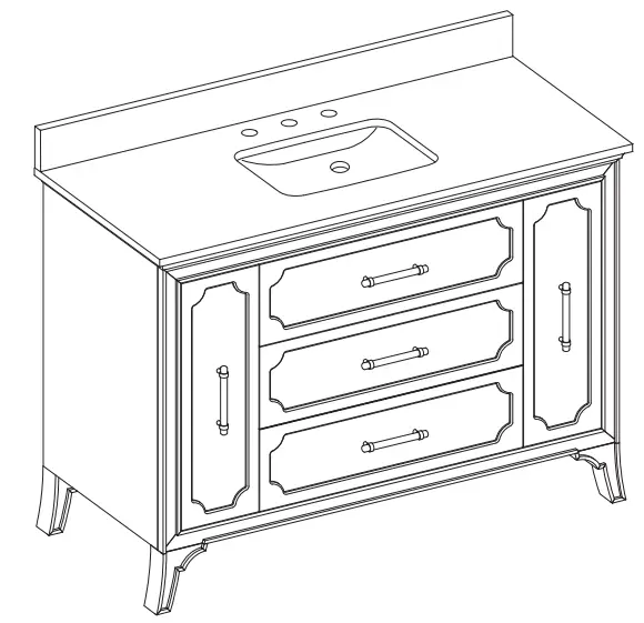 allen roth 48-in Vanity with Top -