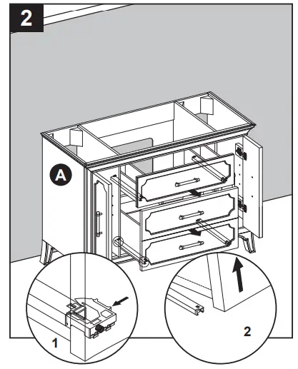 allen roth 48-in Vanity with Top - drawer up to