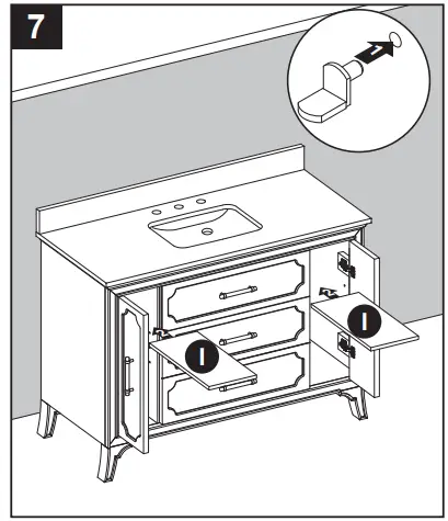 allen roth 48-in Vanity with Top - insert shelf