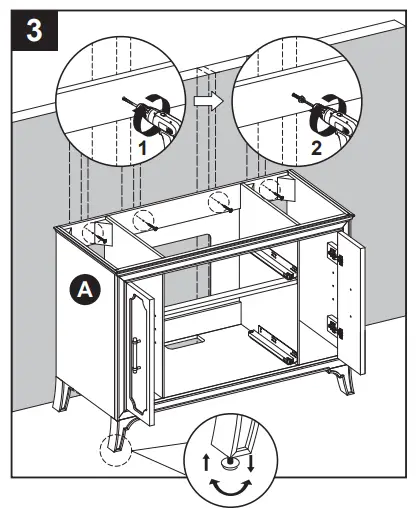 allen roth 48-in Vanity with Top - vanity (A) will be