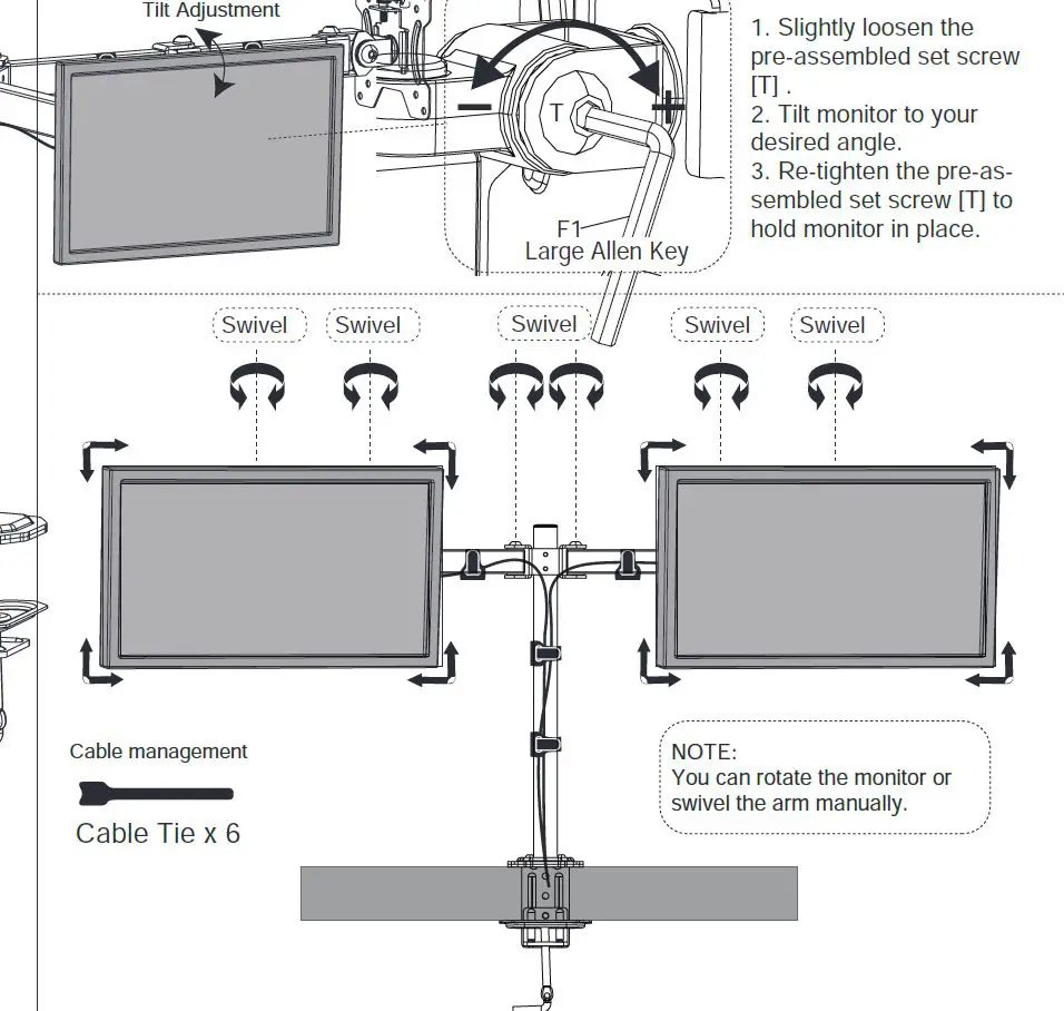 HUANUO-HNCM7-Dual-Monitor-Arms-Desk-Mount-img-14