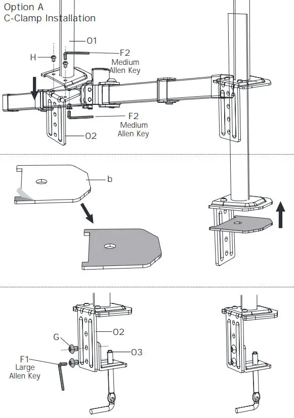 HUANUO-HNCM7-Dual-Monitor-Arms-Desk-Mount-img-7