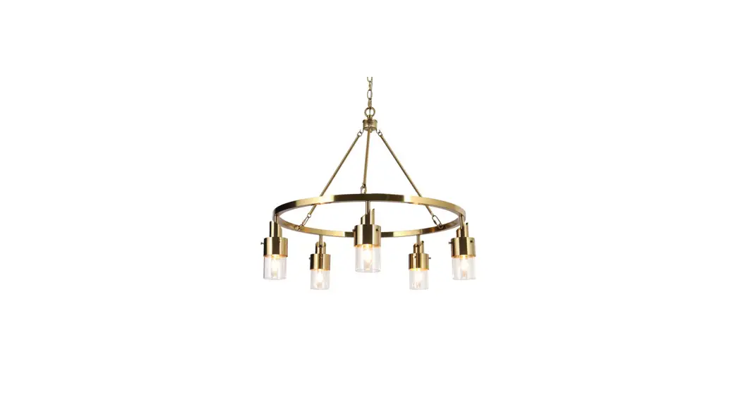Zevni A04521 Fido 28 Inch Wide Gold 5-light Chandelier Instruction Manual