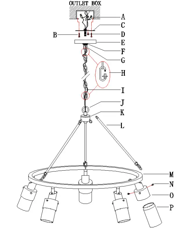 ZEVNI A04521 Fido 28 Inch Wide Gold 5-Light Chandelier - Figure 1