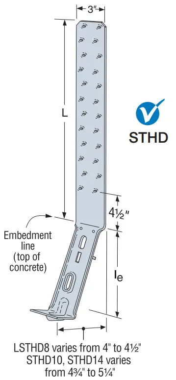 SIMPSON Strong-Tie LSTHD Wood Construction Connectors - fig 1