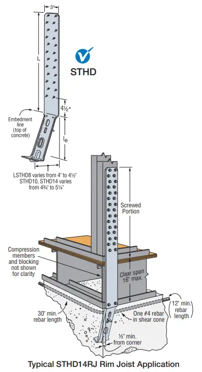 SIMPSON Strong-Tie LSTHD Wood Construction Connectors - fig 8