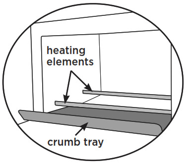 BLACK DECKER TO4315SSC Rotisserie Countertop Oven -crumb tray