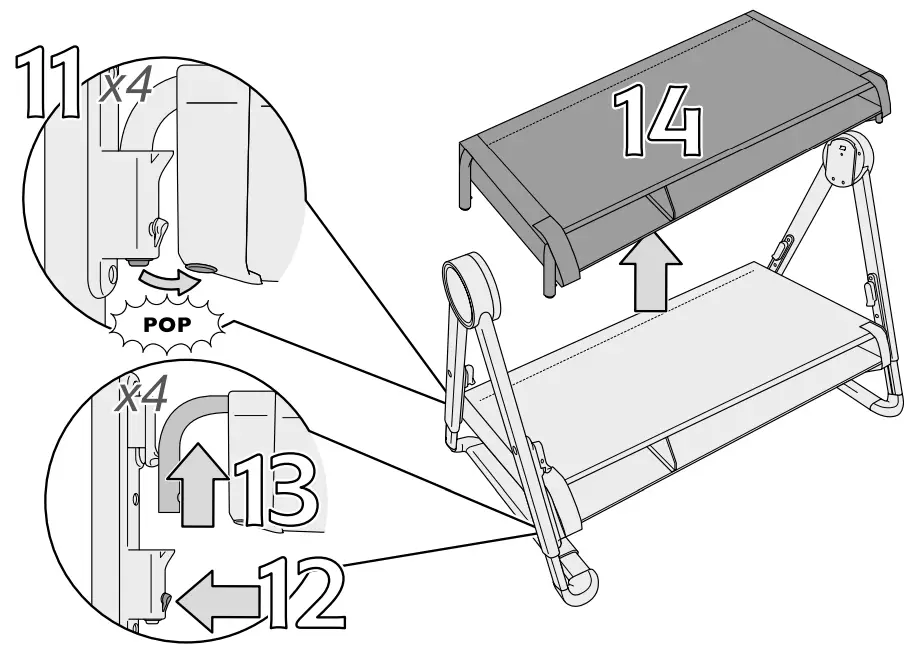 mamas papas Lua Bedside Crib - Fig 13