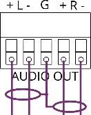 KRAMER VP 427X1 4K HDBT HDMI Receiver - Connecting the audio output 1
