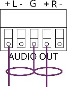 KRAMER VP 427X1 4K HDBT HDMI Receiver - Connecting the audio output 2