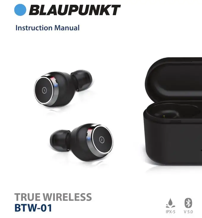 BLAUPUNKT TWS BTW-01 Instruction Manual