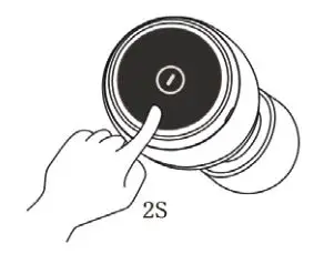 BLAUPUNKT TWS BTW-01 - Long press touch button about 2s to reject a call
