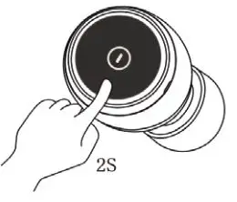 BLAUPUNKT TWS BTW-01 - Long press touch button about 2s