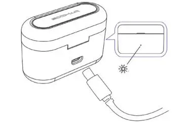 BLAUPUNKT TWS BTW-01 - Plug the micro USB charging cable