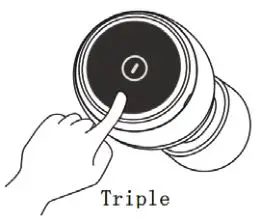 BLAUPUNKT TWS BTW-01 - Triple click the touch button to active voice assistant