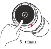 BLAUPUNKT TWS BTW-01 - hit the touch button 5 times