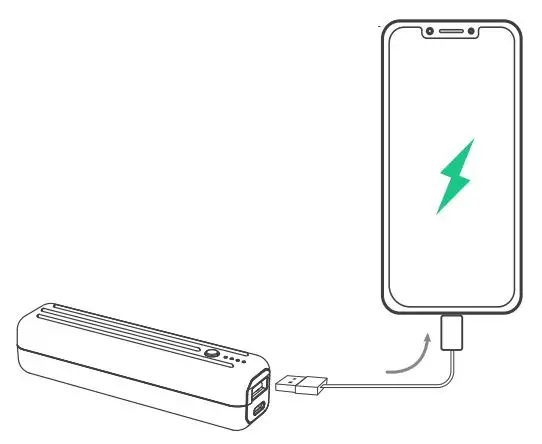 ZENDURE SuperMini 5K 5000mAh USB-C PD Portable Charger User Manual - Charge your device with USB-A port