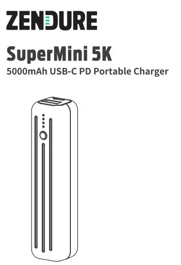 ZENDURE SuperMini 5K 5000mAh USB-C PD Portable Charger User Manual