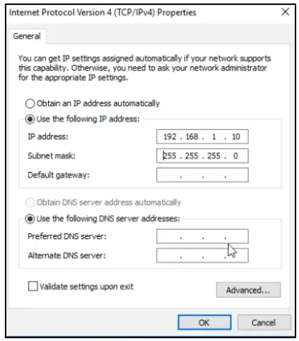 Login and network configuration