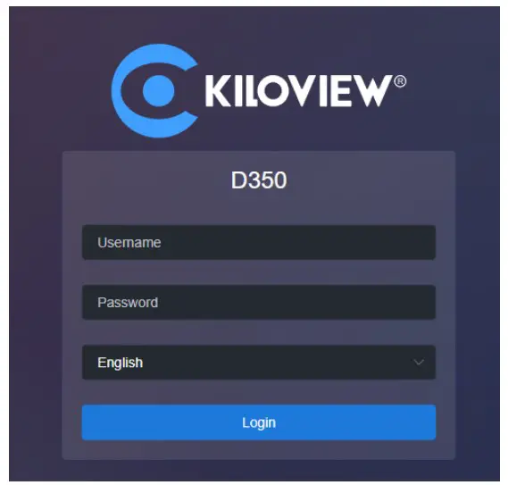 Login and network configuration