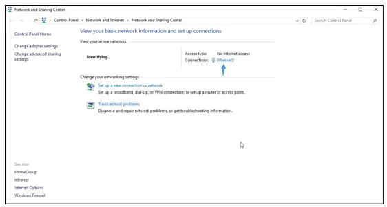Login and network configuration