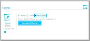 Restore Default Settings