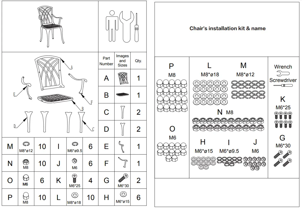 NUU GARDEN DAC208 Cast Aluminum Bistro ArmChair -1